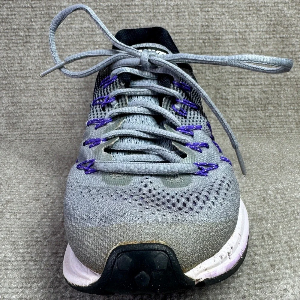 Nike Air Zoom Pegasus 33 Mens 7.5 Grey Purple Running Shoes‎ 831356-003